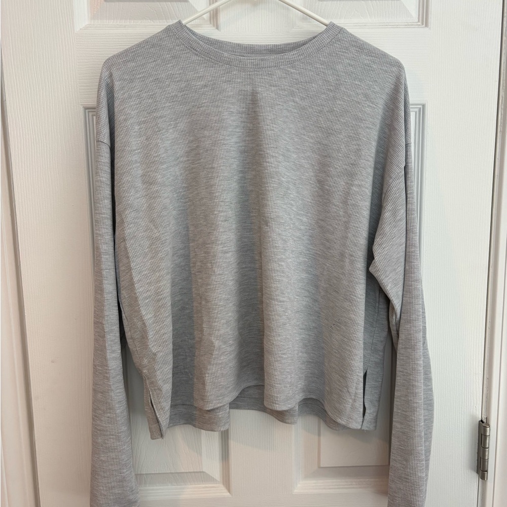 H&M Waffle Long Sleeve Crop